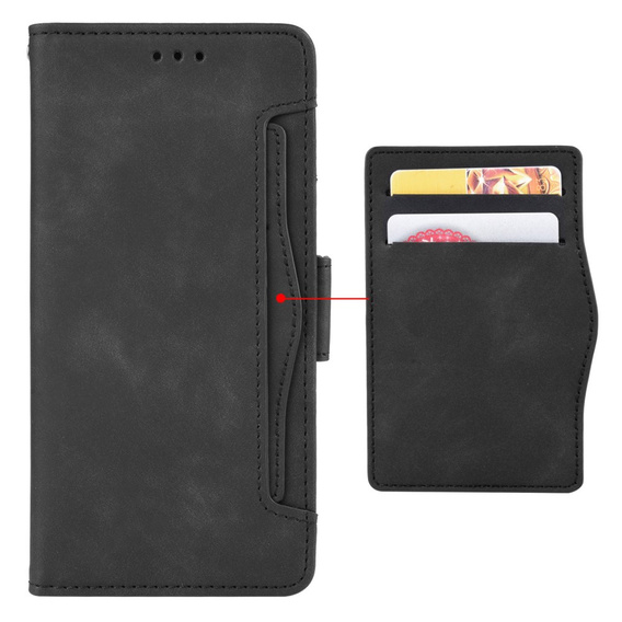 Pattintható tok a Tecno Pova 5 Pro 4G, Card Slot, fekete