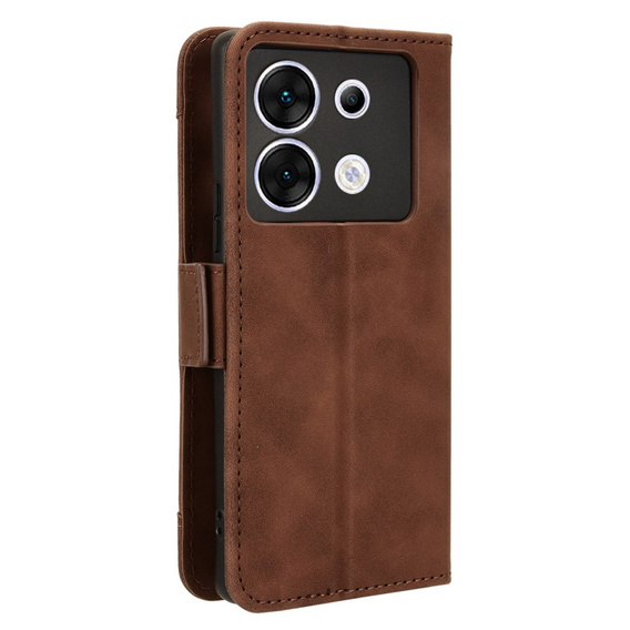 Pattintható tok a Infinix Zero 30 5G, Card Slot, barna