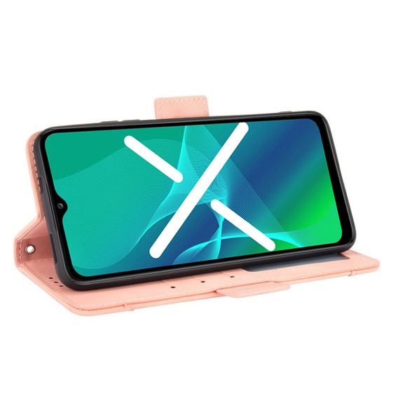 Pattintható tok a Oppo Reno5 Lite, Card Slot, rózsaszín