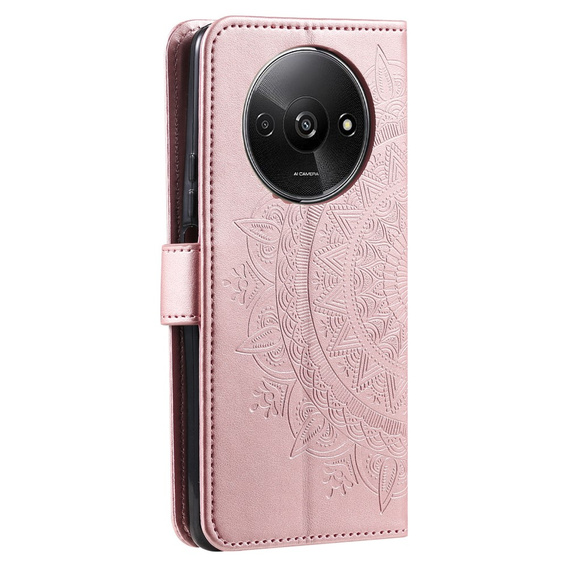 Pattintható tok a Xiaomi Redmi A3, Mandala, rózsaszín