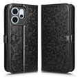 Pántos tok Oppo Reno 14F, pénztárca Rhombus, fekete
