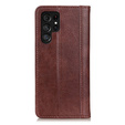 Telefontok a Samsung Galaxy S25 Ultra, Wallet Litchi Leather, barna