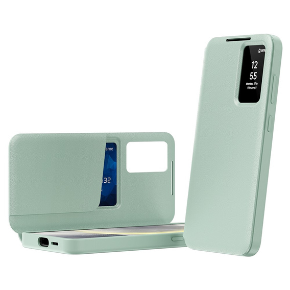 Flip tok Samsung Galaxy S25 Ultra, Smart View Wallet, zöld