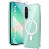 Tok Samsung Galaxy A26, Dropproof MagSafe, átlátszó + 9H edzett üveg