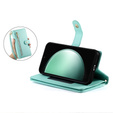 Pattintható tok a Samsung Galaxy S25 Edge, Wallet Zipper Pocket, menta
