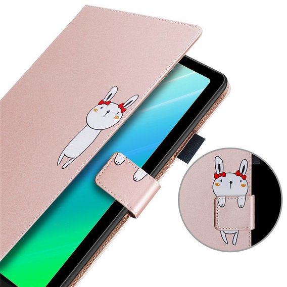 Tok iPad 10.2" 2021/2020/2019 (9/8/7 gen.), pánttal, animal, rózsaszín