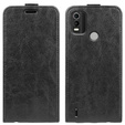 Pattintható tok a Nokia C21 Plus 4G, Flip, fekete