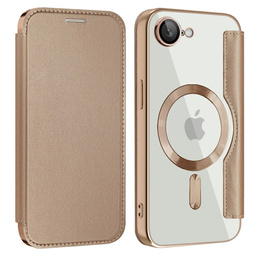 Pattintható tok a iPhone 16E, RFID Wallet MagSafe CamShield, arany