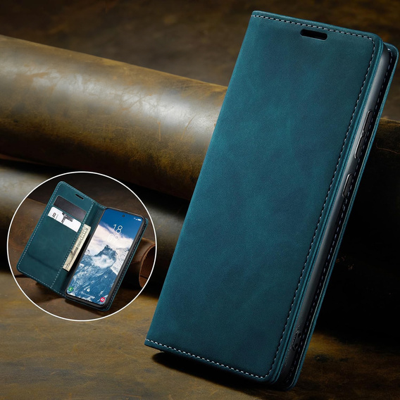 Telefontok a Samsung Galaxy A55, ERBORD Vintage, kék + üveg a képernyőhöz