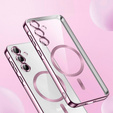 Tok Samsung Galaxy S25-hoz, Electro MagSafe, rózsaszín rose gold + üveg a képernyőhöz