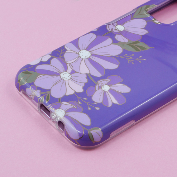 Telefontok a Samsung Galaxy A14 4G/5G, Suritch Full Body Flowers, lila
