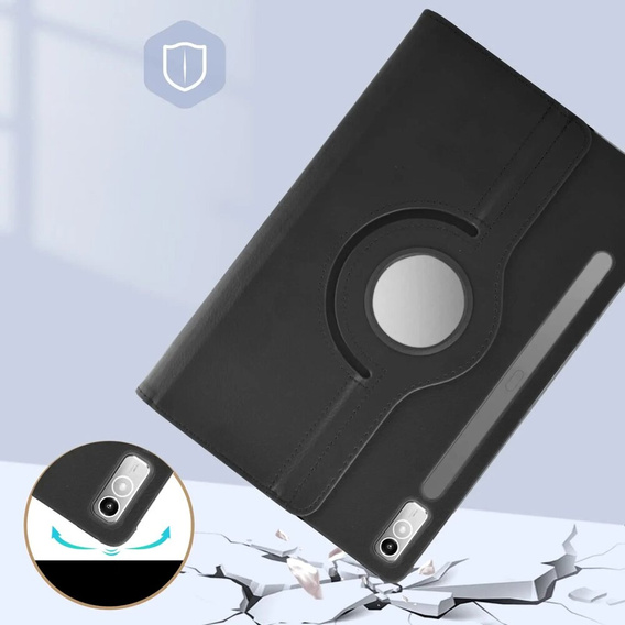 Tok Lenovo Tab P11 Pro Gen 2 TB132FU TB132XU 11.2" TB330FU 10.95", forgatható 360, fekete