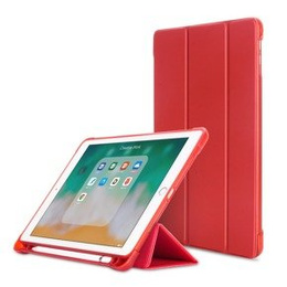 Tok iPad 9.7 2018 / 2017/ Air / Air 2, Smartcase tolltartóval, piros