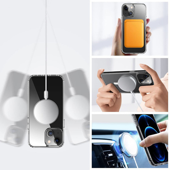 Telefontok a iPhone 13, ERBORD Hybrid MagSafe Case, kék