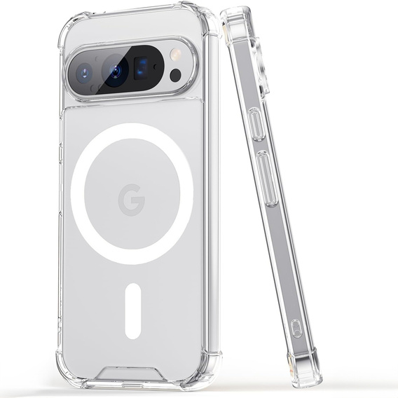Telefontok a Google Pixel 9 / 9 Pro, Dropproof MagSafe, átlátszó