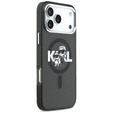 Karl Lagerfeld IML Glitter Karl & Choupette Sketch Logo MagSafe tok iPhone 17 Pro Max készülékhez