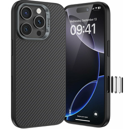 BENKS Kevlar Armor PRO szénszálas 600D D065 tok MagSafe iPhone 16 Pro számára