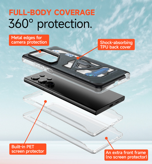 Telefontok a Samsung Galaxy S24 Ultra, Suritch Full Body for MagSafe, cyber punk