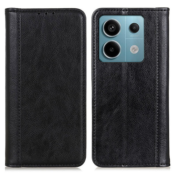 Telefontok a Xiaomi Redmi Note 13 Pro 5G, Wallet Litchi Leather, fekete