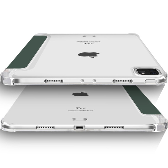 Tok iPad Pro 11 2022 / 2021 / 2020, Smartcase Hybrid, tolltartó résszel, sötétzöld