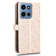 Flap tok Motorola Moto G86 Power 5G, Wallet Rhombus, arany