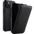 MELKCO flip tok iPhone 13-hoz, bőr, flip, fekete