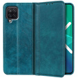 Telefontok a Samsung Galaxy A12 / M12 / A12 2021, Wallet Litchi Leather, zöld