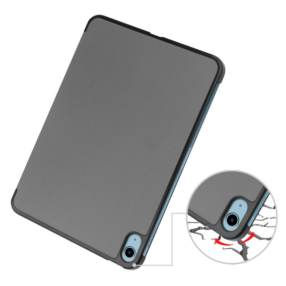 Tok iPad 10.9 2022 10 Gen, Smartcase tolltartóval, szürke