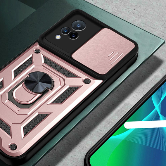 Telefontok a Vivo V21 5G, CamShield Slide, rózsaszín rose gold