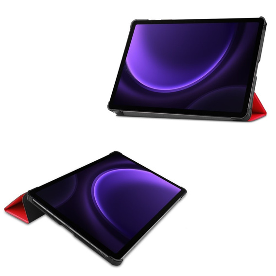 tok Samsung Galaxy Tab S9 FE-hoz, háromrétegű, piros