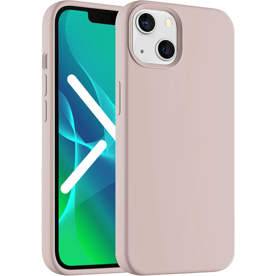 Telefontok a iPhone 14, Silicone Lite, rózsaszín