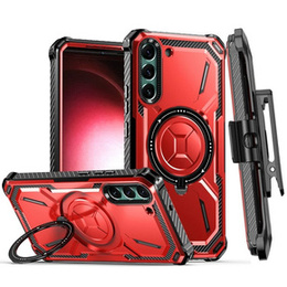 Telefontok a Samsung Galaxy S23, Heavy Duty Ring Belt Clip, piros