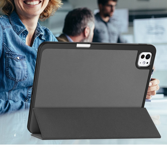 Tok iPad Pro 11" 2024 (5 gen.), Smartcase tolltartóval, szürke