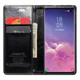 CASEME flip tok Samsung Galaxy S10+ Plus, Waxy Textured, fekete