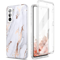 Telefontok a Samsung Galaxy S21 FE, Suritch Full Body Marble, fehér