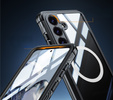 Tok Samsung Galaxy S25 FE-hoz, Shockproof, üveggel, MagSafe-hoz, fekete