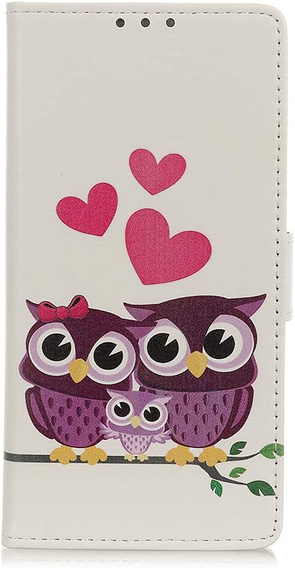 Pattintható tok a Nokia 2, Wallet, Owl Family