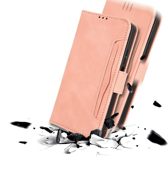 Pattintható tok a Realme 14 5G / Realme 14T 5G, Card Slot, rózsaszín