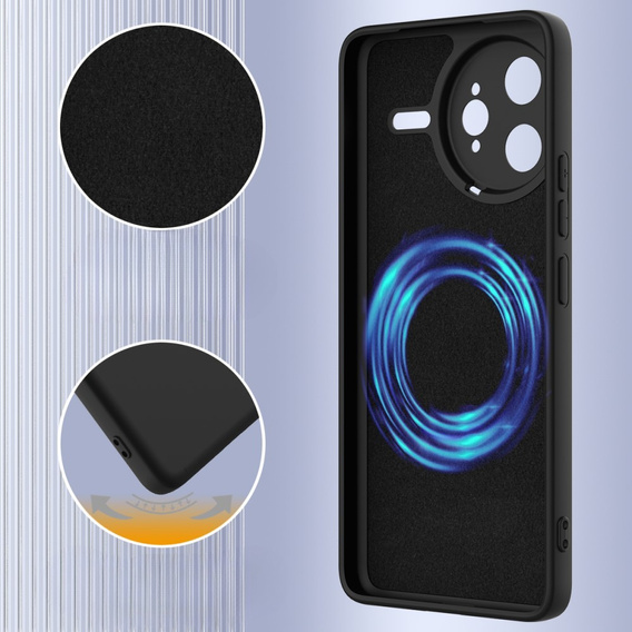 Telefontok a Xiaomi Poco F7 Ultra, Silicone MagSafe, fekete