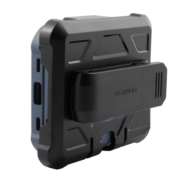 Páncélozott tok Samsung Galaxy Z Flip 4 5G készülékhez, Dexnor Clip Holder, sötétkék színű