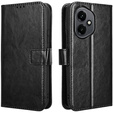 Pattintható tok a Honor 400 5G, Crazy Horse Wallet, fekete