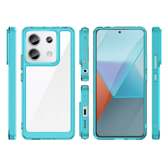 Telefontok a Xiaomi Redmi Note 13 Pro 5G, Fusion Hybrid, átlátszó / kék