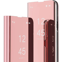 Telefontok a Realme 9i / Oppo A96, Clear View, rózsaszín rose gold