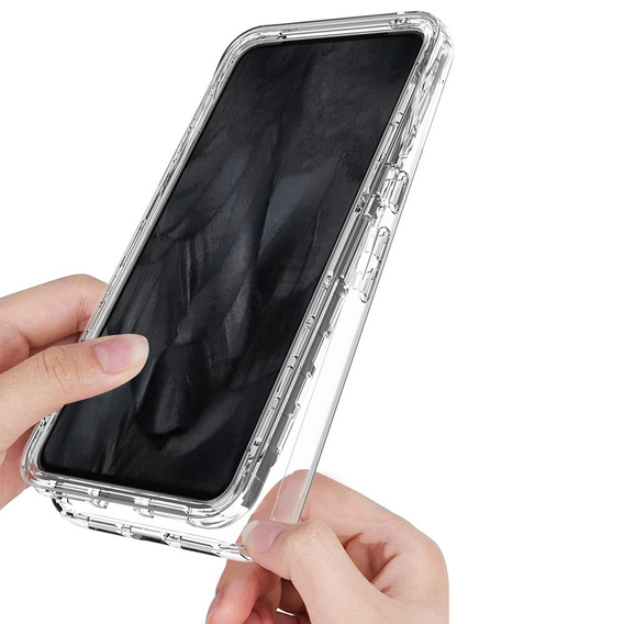 Tok Google Pixel 8 Pro készülékhez, Shockproof, fóliával, átlátszó