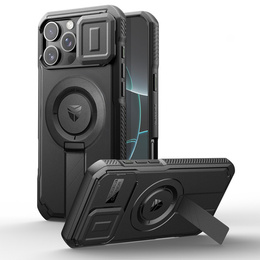 Páncélozott tok iPhone 16 Pro Max készülékhez, Dexnor CamProtect MagSafe, fekete