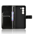 Pattintható tok a Infinix Hot 50 Pro 4G, Crazy Horse Wallet, fekete