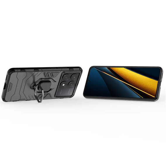 Telefontok a Xiaomi Poco X6 Pro 5G, Kickstand Ring, fekete