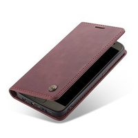 CASEME tok Samsung Galaxy S7, Leather Wallet Case, bordó