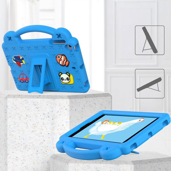 Gyermek tok iPad mini 7.9" 2019/2015/2014/2013/2012 (5/4/3/2/1 gen.), Cute Patterns, állvánnyal, kék