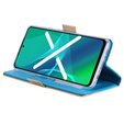 Flap tok Samsung Galaxy S22+ Plus 5G, Wallet Pocket Zipper Lace, kék